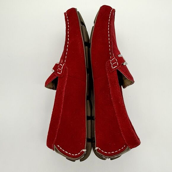 Alfani Red Suede Horsebit Loafer Driving Moccasins Shoes \